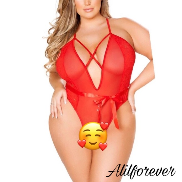 💚 Red Babydoll Lingerie Size 2X - Picture 2 of 2